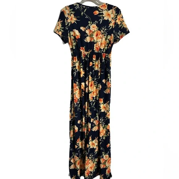 Vintage Floral Maxi Dress Size XL - Picture 2 of 6